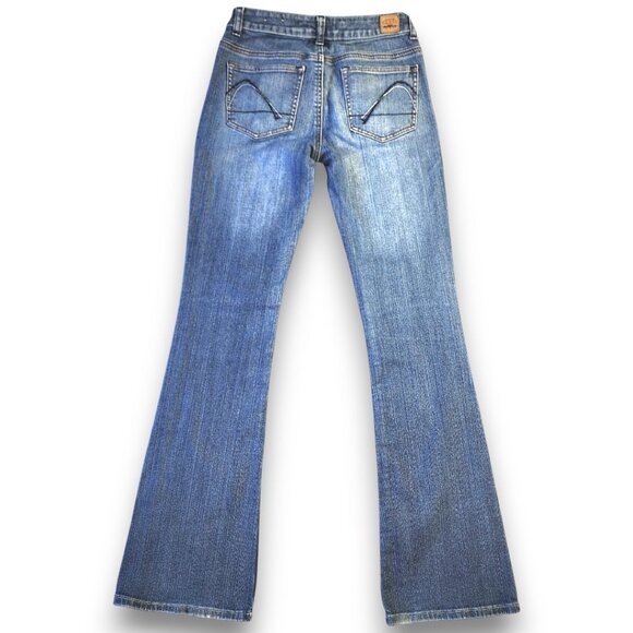 GUESS  Venice Flare Jeans Women 24 W x 31 L- Low Rise Retro Boot Cut Blue Denim - Picture 2 of 13